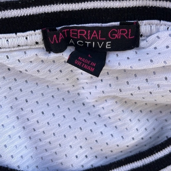 Material Girl Active White Black Crop Top Size L - Picture 7 of 7